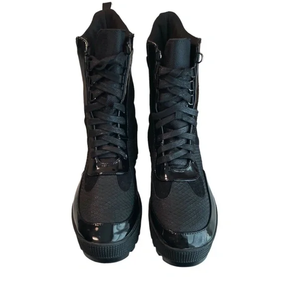 Cape Robbin Womens Size 9 Black‎ Combat Lace Up Boots Commander - Picture 3 of 9